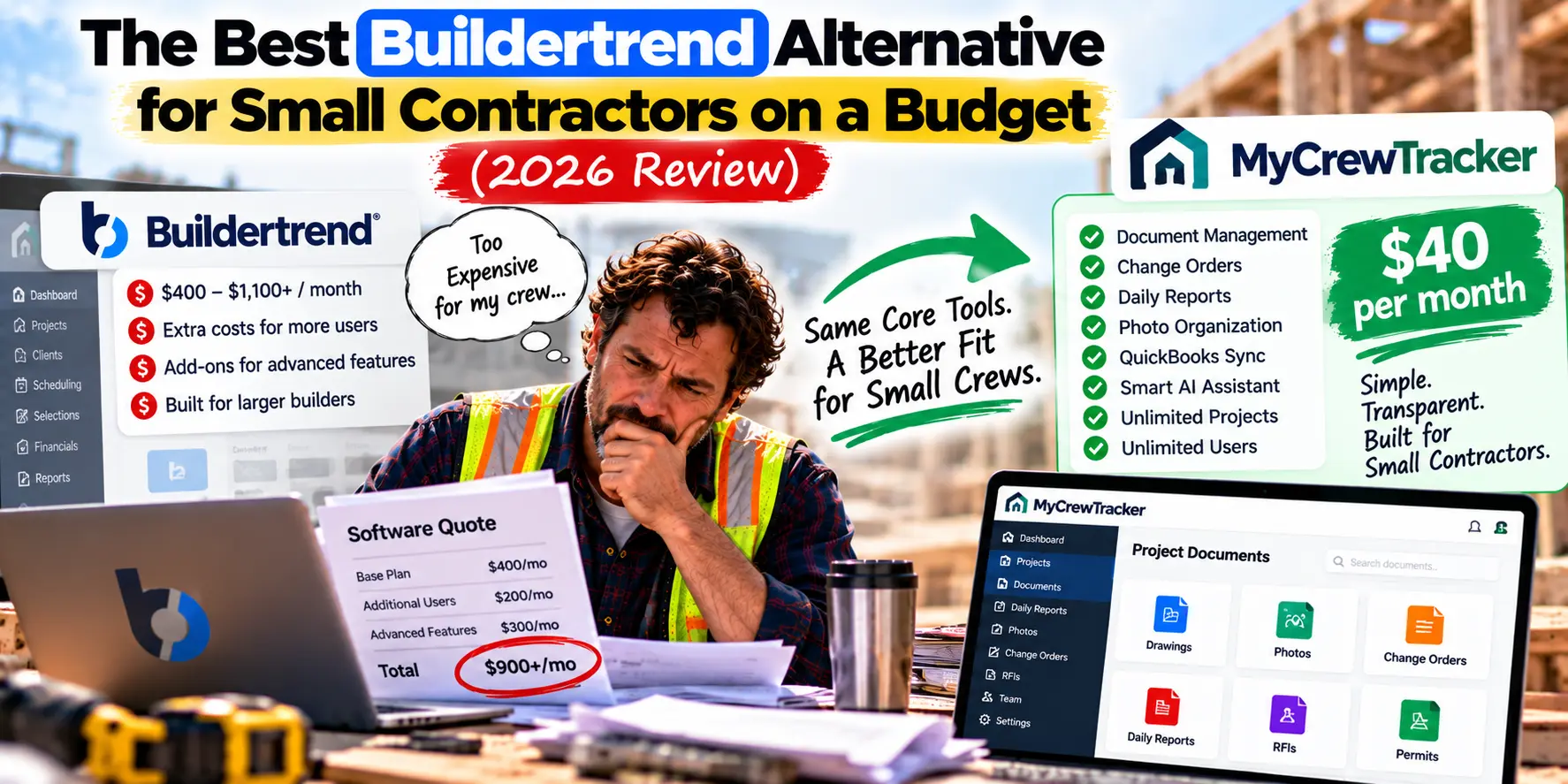 The Best Buildertrend Alternative for Small Contractors on a Budget (2026 Review)