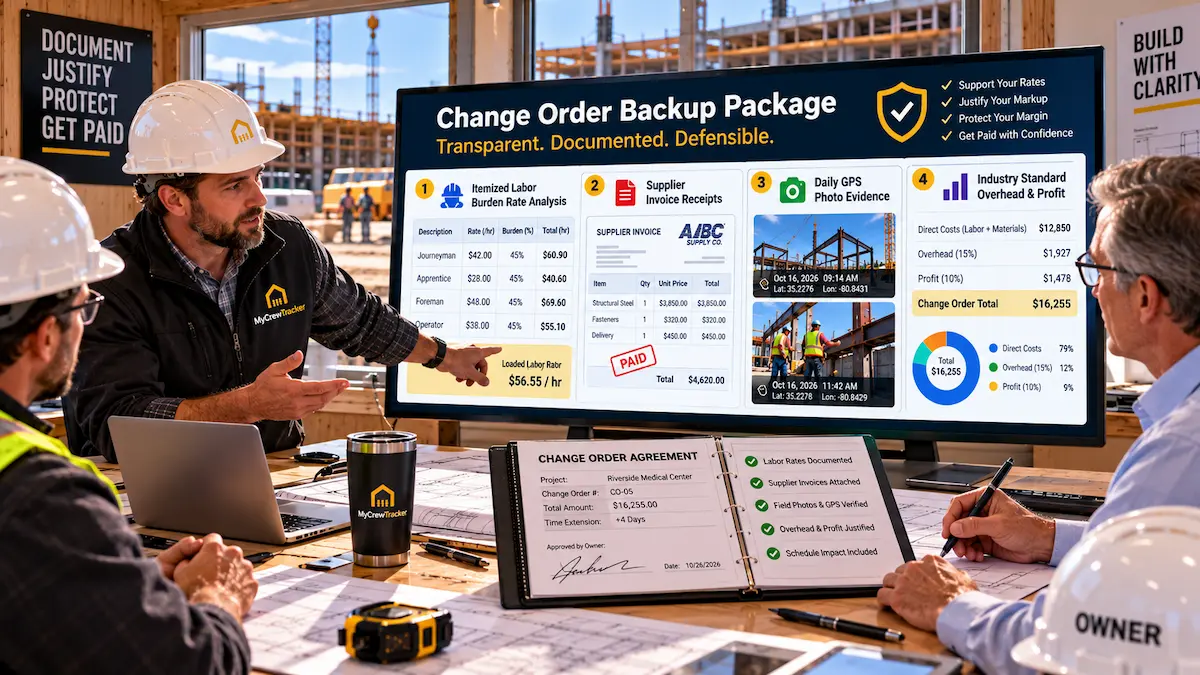 How to Defend Your Change Order Labor Rates, Supervision & Overhead Markup When Owners Push Back