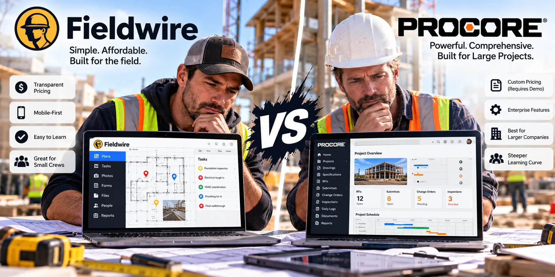 Fieldwire vs. Procore for Small Contractors: Which Documentation Tool Fits Your Budget?