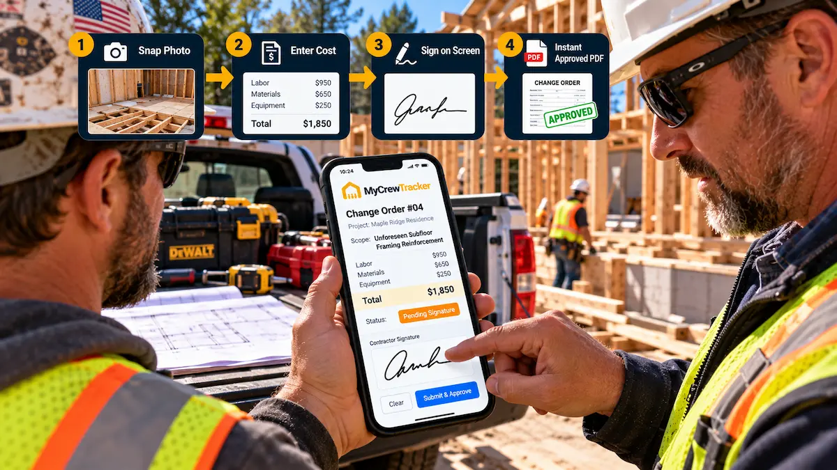 How to Document & Approve a Verbal Change Order on the Job Site in Under 5 Minutes (SOP)