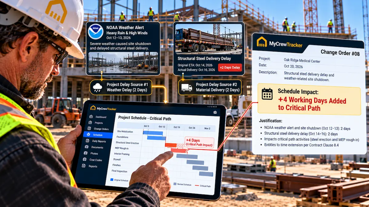 How to Calculate & Justify Schedule Impact Days on Every Construction Change Order