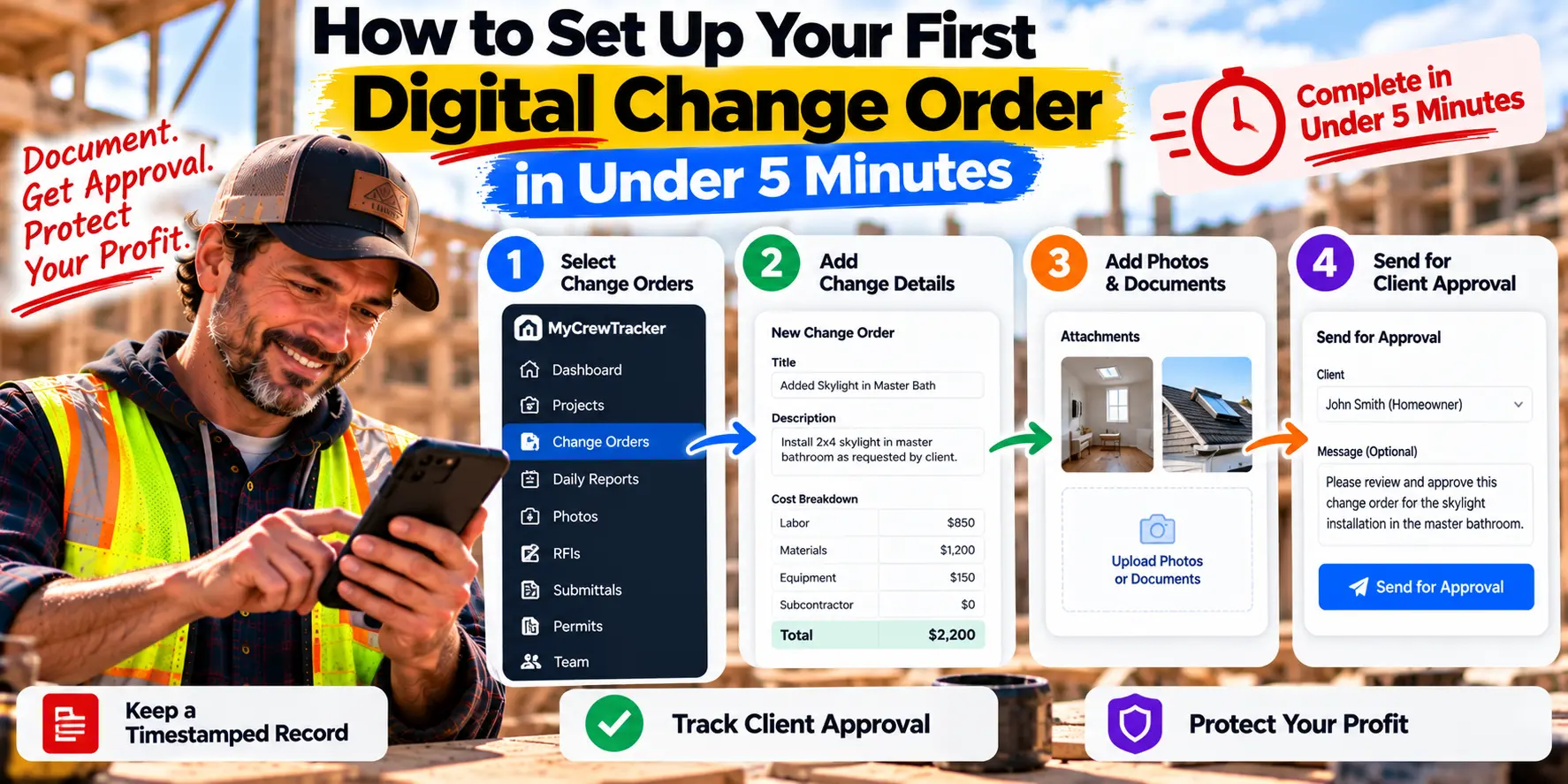 How to Set Up Your First Digital Change Order in Under 5 Minutes
